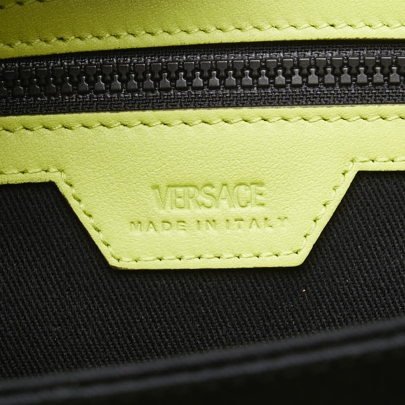 ヴェルサーチェ メデューサ クラッチバッグ セカンドバッグ ライトグリーン レザー レディース VERSACE 【中古】
