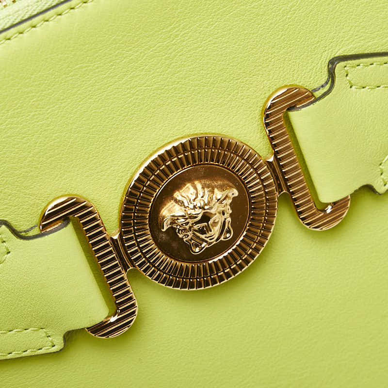 ヴェルサーチェ メデューサ クラッチバッグ セカンドバッグ ライトグリーン レザー レディース VERSACE 【中古】