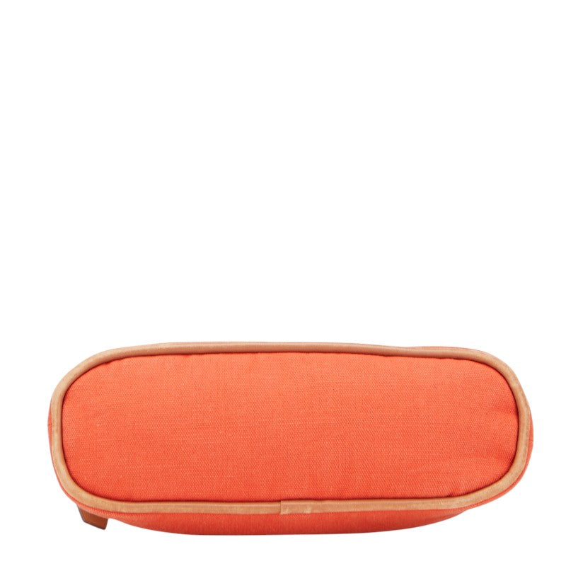 エルメス ボリードポーチ20 ポーチ 小物入れ オレンジ キャンバス レザー レディース HERMES 【中古】