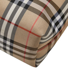 バーバリー ノバチェック ポーチ ベージュ ブラック キャンバス レザー レディース BURBERRY 【中古】