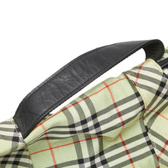 バーバリー ノバチェック ゴルフ クラブケース ライトグリーン ブラック レッド キャンバス レザー レディース BURBERRY 【中古】