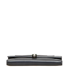 ブルガリ セルペンティ 長財布 ブラック レザー レディース BVLGARI 【中古】