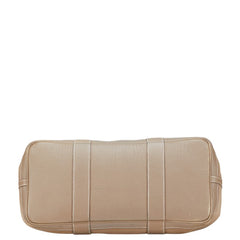 エルメス ガーデンパーティーPM ハンドバッグ トートバッグ エトゥープ ブラウン トワルオフィシエ レザー レディース HERMES 【中古】