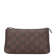 グッチ GGナイロン ポーチ 小物入れ 73273 ブラウン ブラック ナイロン レディース GUCCI 【中古】
