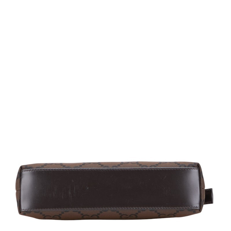 グッチ GGナイロン ポーチ 小物入れ 73273 ブラウン ブラック ナイロン レディース GUCCI 【中古】