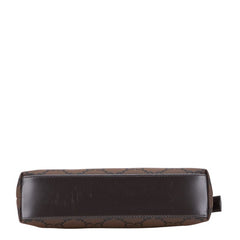 グッチ GGナイロン ポーチ 小物入れ 73273 ブラウン ブラック ナイロン レディース GUCCI 【中古】