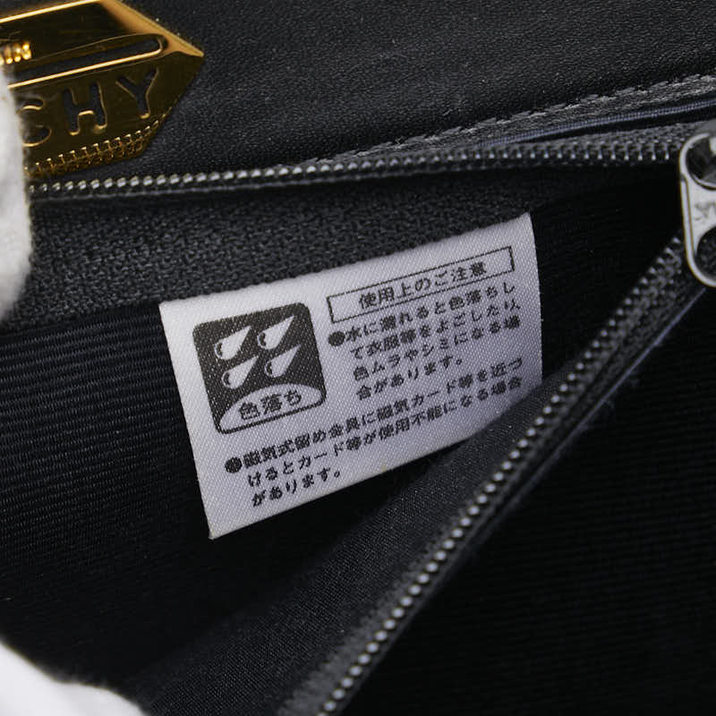 ジバンシー ロゴ ハンドバッグ ブラック レザー レディース Givenchy 【中古】