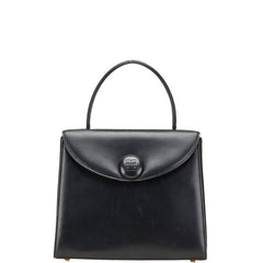 ジバンシー ロゴ ハンドバッグ ブラック レザー レディース Givenchy 【中古】
