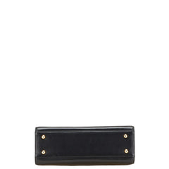 ジバンシー ロゴ ハンドバッグ ブラック レザー レディース Givenchy 【中古】