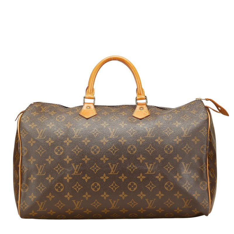 ルイ ヴィトン モノグラム スピーディ40 ハンドバッグ ボストンバッグ トラベルバッグ M41522 ブラウン PVC レザー レディース LOUIS VUITTON 【中古】