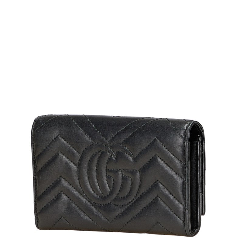 グッチ GGマーモント 長財布 443436 ブラック レザー レディース GUCCI 【中古】