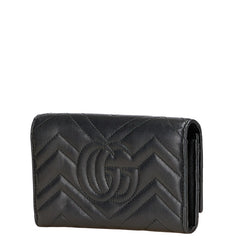 グッチ GGマーモント 長財布 443436 ブラック レザー レディース GUCCI 【中古】