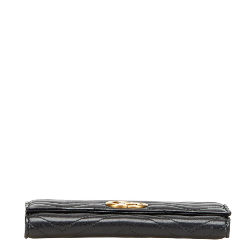 グッチ GGマーモント 長財布 443436 ブラック レザー レディース GUCCI 【中古】