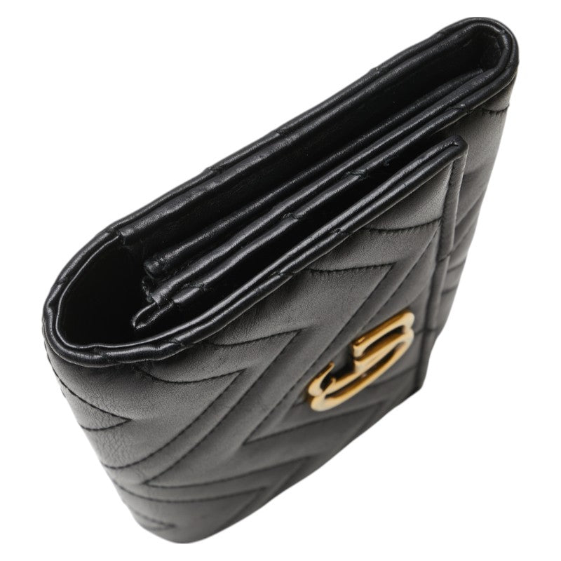グッチ GGマーモント 長財布 443436 ブラック レザー レディース GUCCI 【中古】