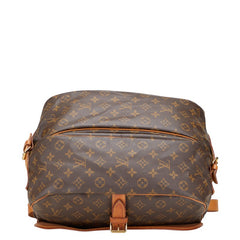 ルイ ヴィトン モノグラム ソミュール35 ショルダーバッグ M42254 ブラウン PVC レザー レディース LOUIS VUITTON 【中古】