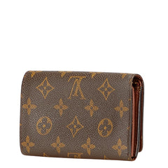 ルイ ヴィトン モノグラム ポルトフォイユ トレゾール 二つ折り財布 M61736 ブラウン PVC レザー レディース LOUIS VUITTON 【中古】