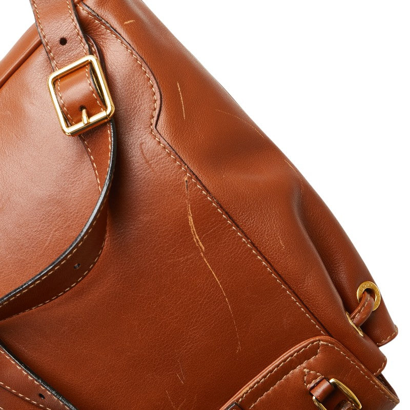 グッチ バンブー リュック バックパック 003 1998 0030 ブラウン レザー レディース GUCCI 【中古】