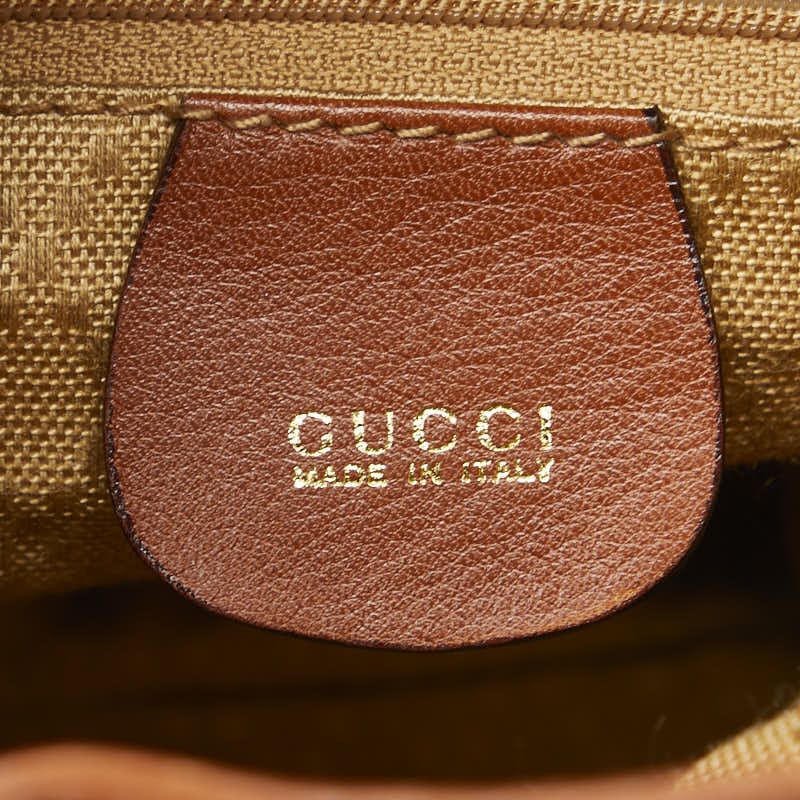 グッチ バンブー リュック バックパック 003 1998 0030 ブラウン レザー レディース GUCCI 【中古】
