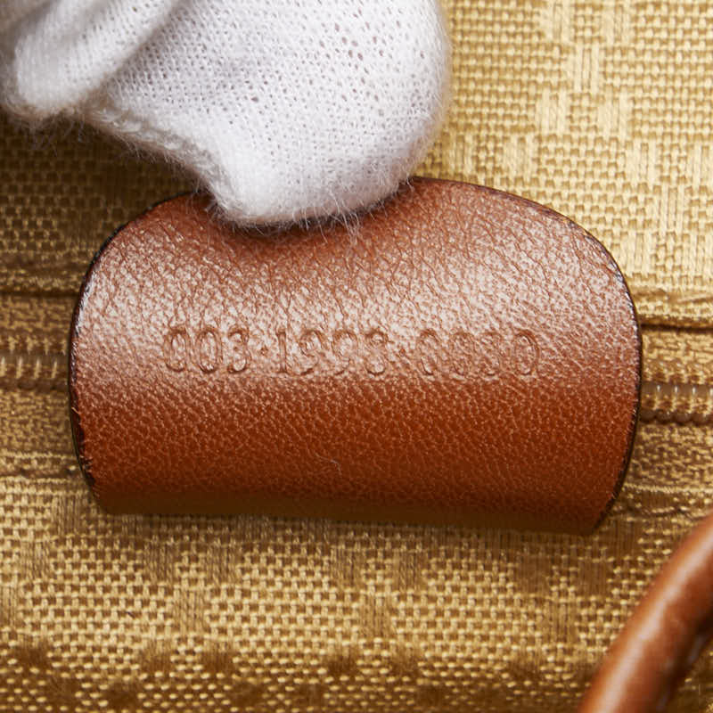 グッチ バンブー リュック バックパック 003 1998 0030 ブラウン レザー レディース GUCCI 【中古】