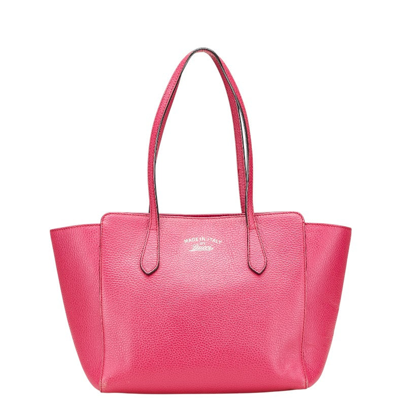 グッチ スウィング ミディアム トートバッグ 354408 ピンク レザー レディース GUCCI 【中古】