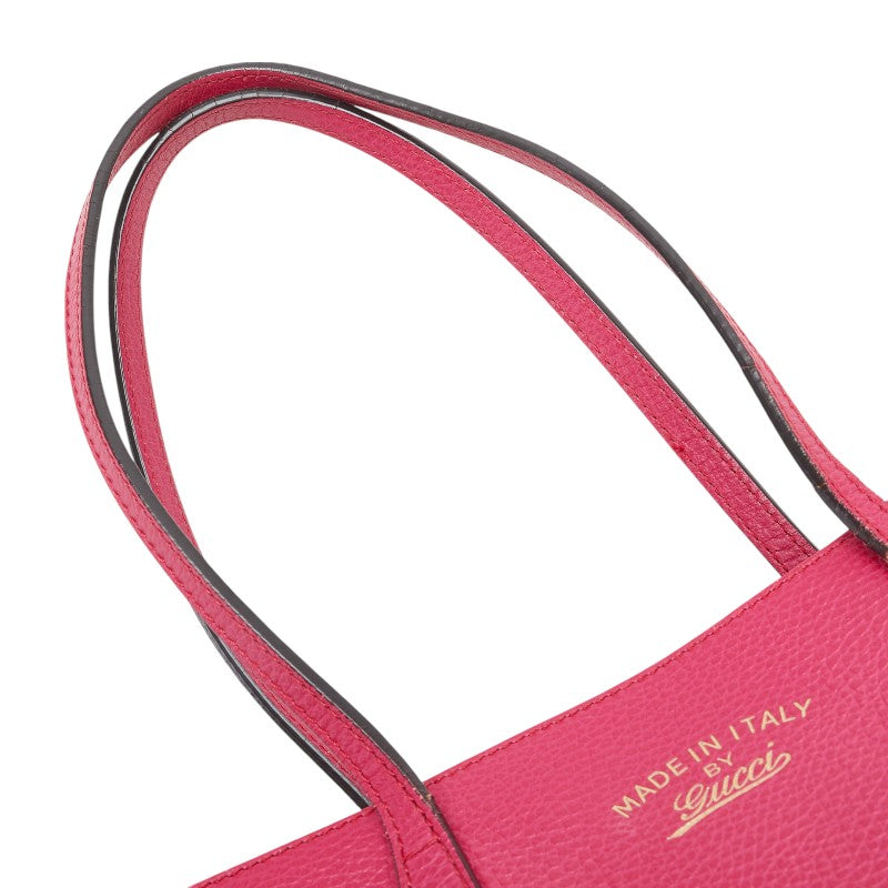 グッチ スウィング ミディアム トートバッグ 354408 ピンク レザー レディース GUCCI 【中古】