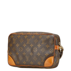 ルイ ヴィトン モノグラム マルリードラゴンヌGM セカンドバッグ M51825 ブラウン PVC レザー レディース LOUIS VUITTON 【中古】