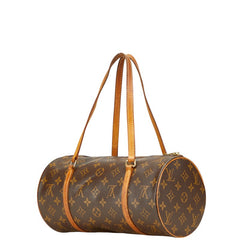 ルイ ヴィトン モノグラム パピヨン30 ハンドバッグ M51385 ブラウン PVC レザー レディース LOUIS VUITTON 【中古】