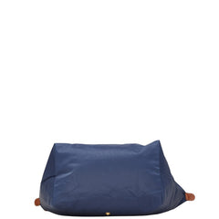 ロンシャン ル プリアージュ ハンドバッグ トートバッグ ネイビー ブラウン ナイロン レザー レディース Longchamp 【中古】