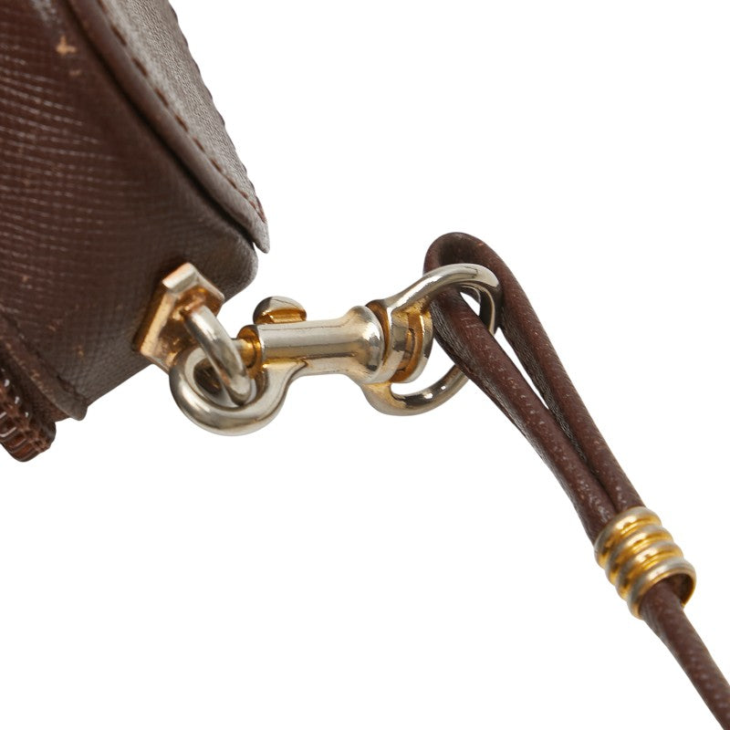 バーバリー チェック 斜め掛け ショルダーバッグ カーキ マルチカラー キャンバス レザー レディース BURBERRY 【中古】