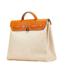 エルメス エールバッグMM トートバッグ ショルダーバッグ ベージュ ブラウン トワルアッシュ レザー レディース HERMES 【中古】