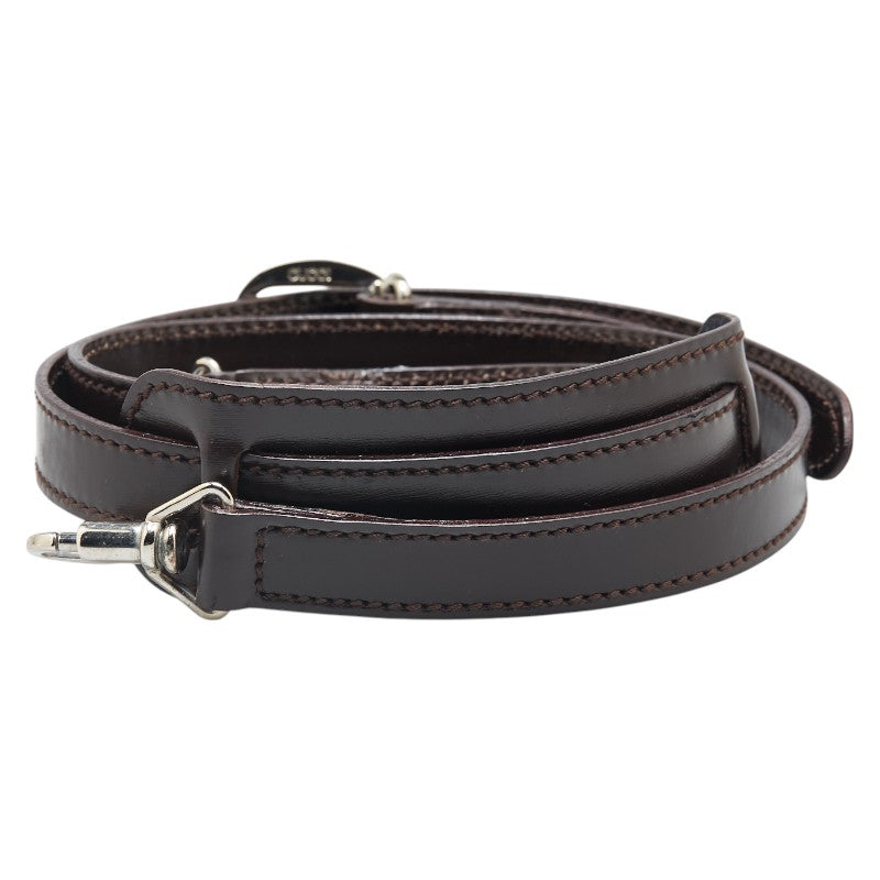 グッチ ショルダーストラップ ブラウン レザー レディース GUCCI 【中古】