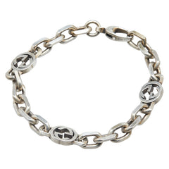 グッチ インターロッキングG ブレスレット #16 SV925 シルバー レディース GUCCI 【中古】