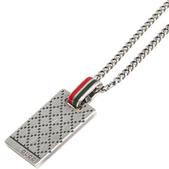 グッチ シェリーライン ディアマンテ ネックレス SV925 シルバー メンズ GUCCI 【中古】