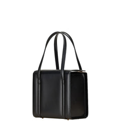 バーバリー ノバチェック シャドーホース スクエア ハンドバッグ ブラック レザー レディース BURBERRY 【中古】