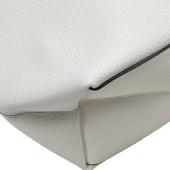 ヴィクトリアシークレット ロゴ トートバッグ ハンドバッグ ホワイト ゴールド レザー レディース VICTORIA'S SECRET 【中古】