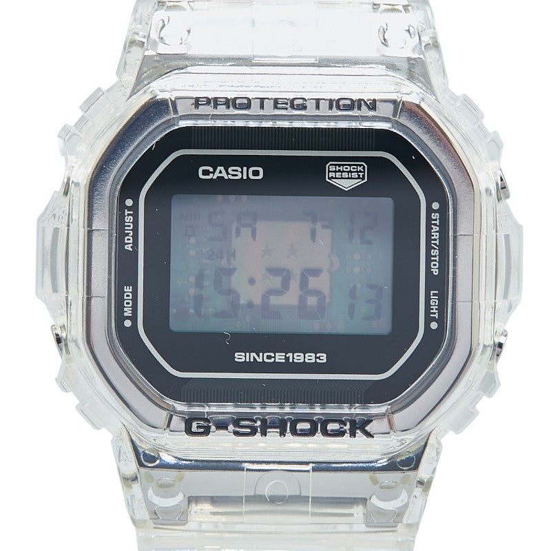 カシオ G-SHOCK 40th Clear Remix 腕時計 DW-5040RX クオーツ ブラック文字盤 ステンレススチール 樹脂系 メンズ CASIO 【中古】