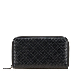 ボッテガヴェネタ イントレチャート 長財布 ブラック レザー レディース BOTTEGAVENETA 【中古】