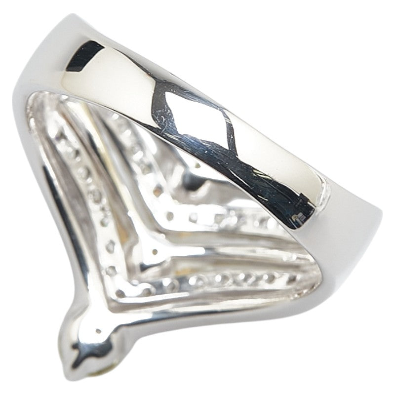 K18WG ホワイトゴールド K18YG イエローゴールド ダイヤ1.00ct リング 指輪 レディース 17号 【中古】