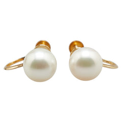 K18YG イエローゴールド アコヤパール7.6mm イヤリング レディース 【中古】