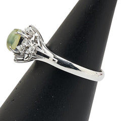 Pt900 プラチナ キャッツアイ0.85ct ダイヤ0.16ct リング 指輪 レディース 10.5号 【中古】