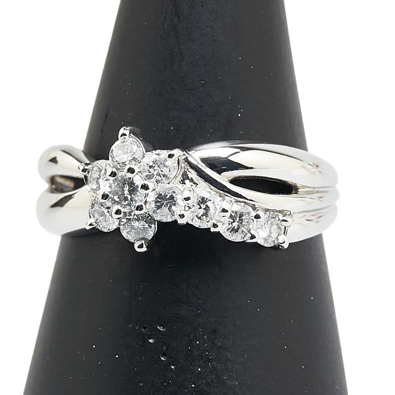 Pt900 プラチナ ダイヤ0.50ct リング 指輪 レディース 12.5号 【中古】