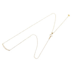 K18YG イエローゴールド ダイヤ0.07ct ネックレス レディース 【中古】