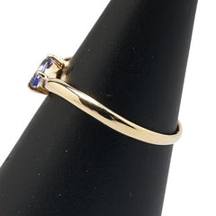 K18YG イエローゴールド タンザナイト ダイヤ リング 指輪 レディース 11.5号 【中古】