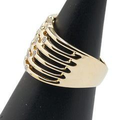 K18YG イエローゴールド ダイヤ0.24ct リング 指輪 レディース 8.5号 【中古】