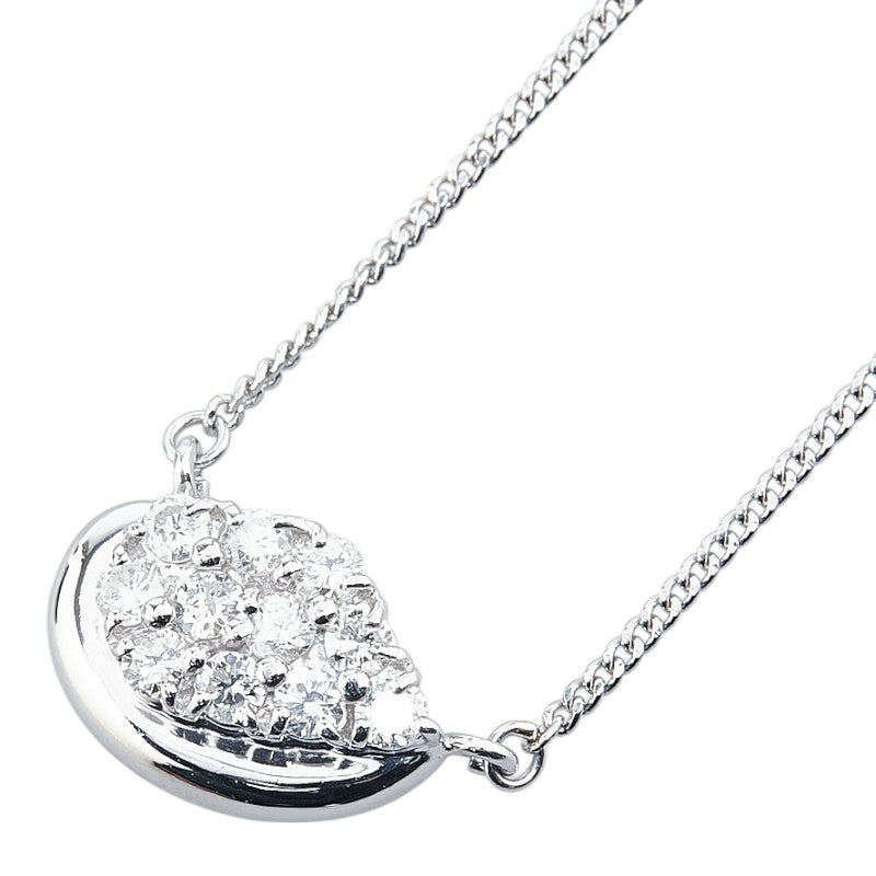 Pt850 プラチナ ダイヤ0.51ct ペンダントネックレス レディース 【中古】