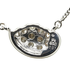 Pt850 プラチナ ダイヤ0.51ct ペンダントネックレス レディース 【中古】