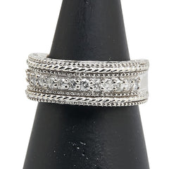 K9 ホワイトゴールド ダイヤ0.33ct パラホワイト リング 指輪 レディース 9.5号 【中古】