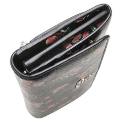 プラダ 花 フラワー モチーフ 長財布 ブラック ピンク レザー レディース PRADA 【中古】