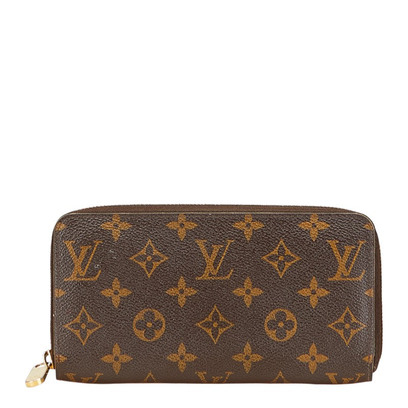 ルイ ヴィトン モノグラム ジッピーウォレット　 ラウンドファスナー 長財布 M60017 ブラウン PVC レディース LOUIS VUITTON 【中古】