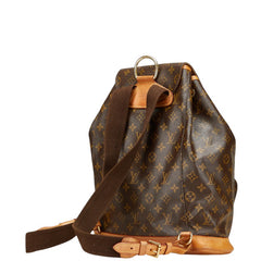 ルイ ヴィトン モノグラム モンスリGM リュック バックパック M51135 ブラウン PVC レザー レディース LOUIS VUITTON 【中古】
